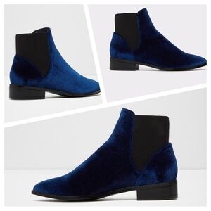 ALDO “Nydia” Velvet Chelsea boots size 6